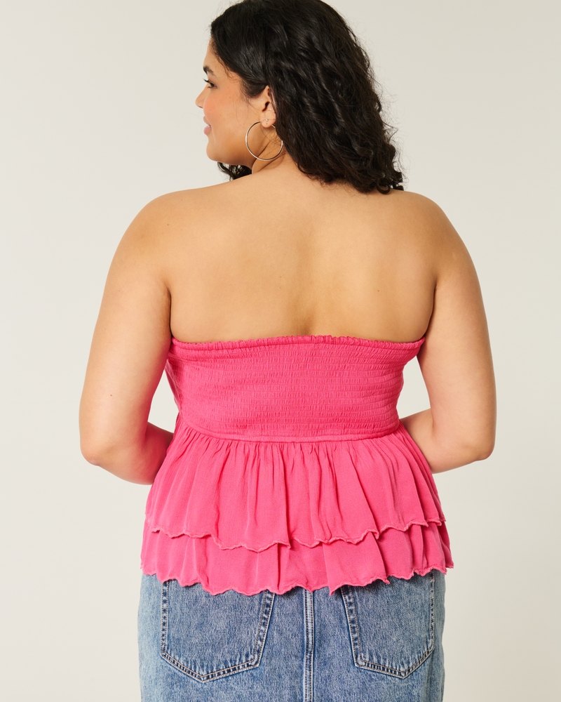 multi-layered halter neck babydoll top