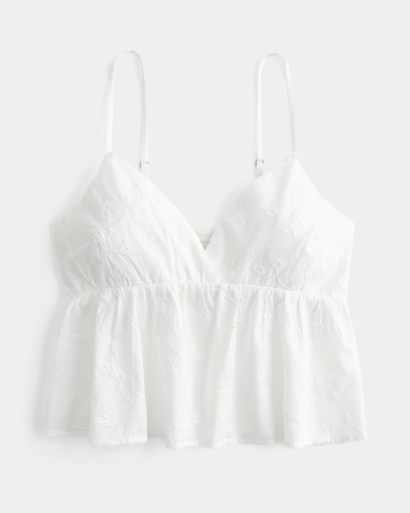 simple embroidered glossy doll dress top