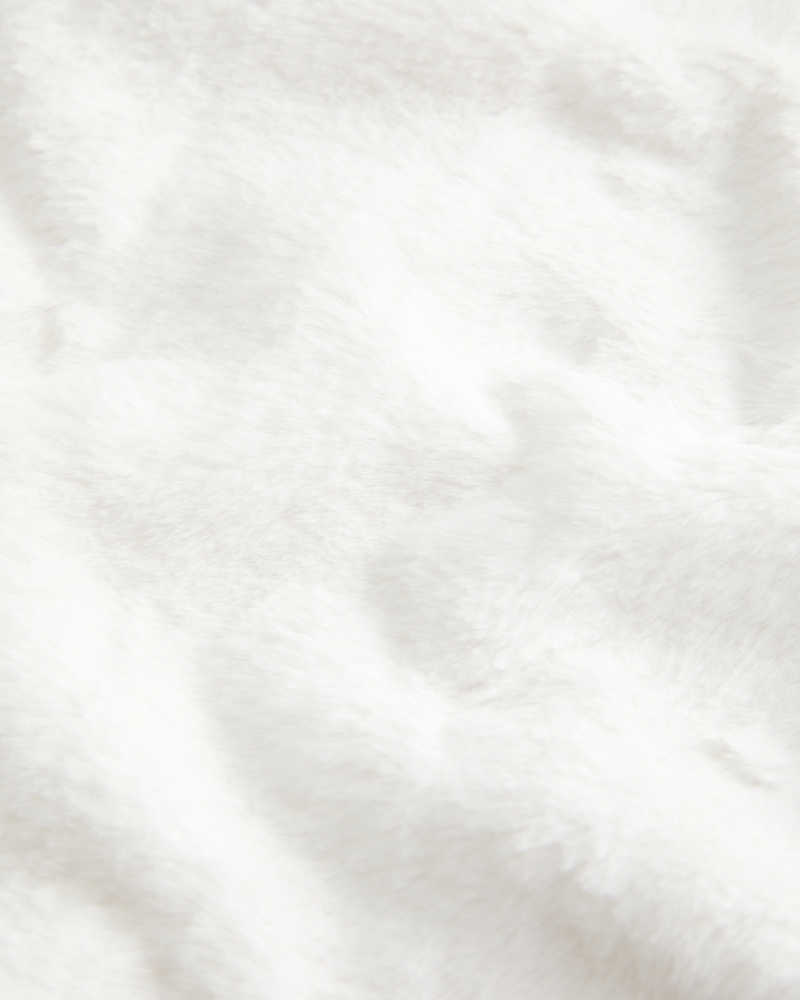 faux fur-lined zip-up hoodie