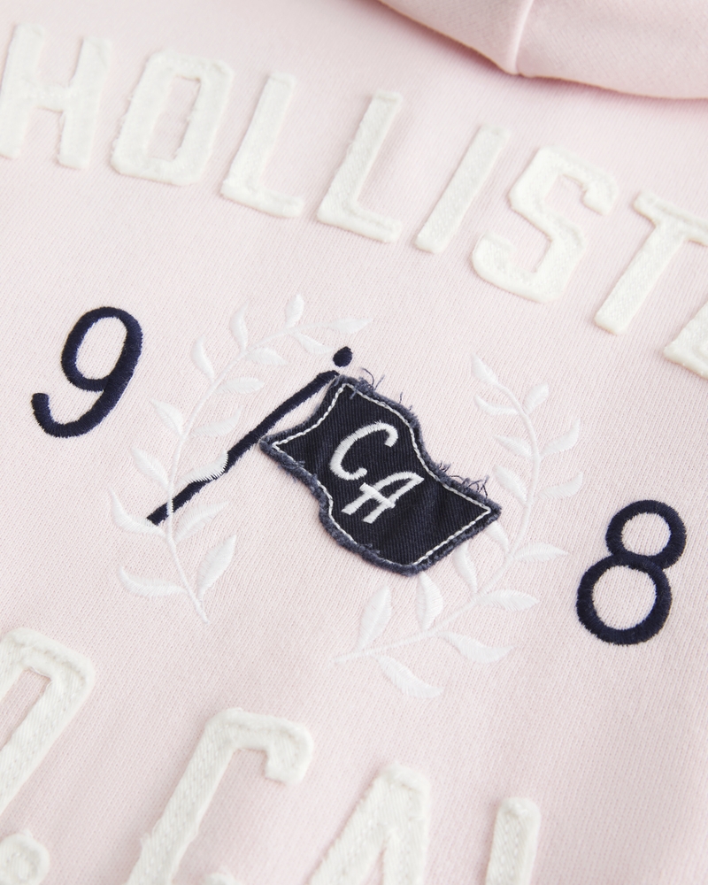 logo pattern zip-up hoodie